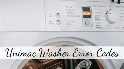 My Account. . Unimac washer error codes ed29